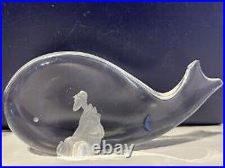 Vicke Lindstrand, Kosta Boda, Paperweight, Crystal Ornament, Jonah And The Whale