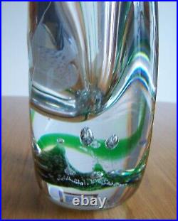 Vicke Lindstrand for Kosta Seaweed and Fish Art Glass Vase 1960's MCM 2349