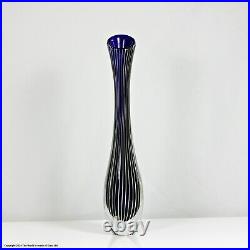 Vicke Lindstrand for Kosta, blue Zebra vase