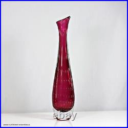 Vicke Lindstrand for Kosta, large red controlled bubble vase