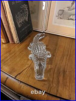 Vintage 1975 Kosta Boda Zoo Bertil Vallien Krokodil Art Glass Crocodile Figurine
