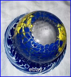 Vintage 1980's Kosta Boda Afors Art Glass Bowl Signed By Ulrica Hydman Vallien