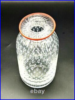 Vintage 1980s Modernist 8 3/4 Bullicante Vase By Bertil Vallien For Kosta Boda