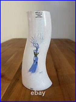 Vintage 80s Kosta Boda Catwalk Vase by Kjell Engman Unused w Orig. Sticker