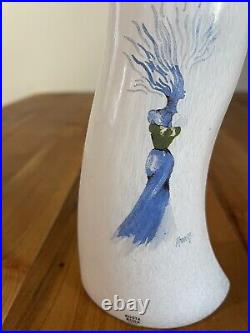 Vintage 80s Kosta Boda Catwalk Vase by Kjell Engman Unused w Orig. Sticker