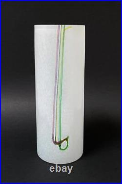 Vintage Boda Pre Kosta Swedish Rainbow Art Glass Vase Bertil Vallien Signed
