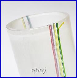 Vintage Boda Pre Kosta Swedish Rainbow Art Glass Vase Bertil Vallien Signed