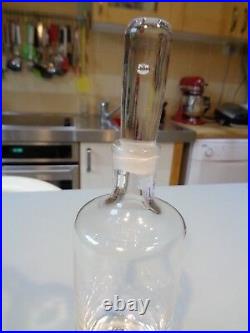 Vintage Darting Glass Decanter Suspended Bubble Art Glass (ref1)