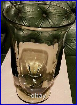 Vintage Elis Bergh Swedish Hand Blown Kosta Glass Vase Label Etched B719