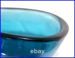 Vintage Estate KOSTA BODA Blue Art Glass Vase/Bowl Signed and Numbered