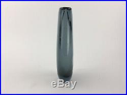 Vintage KOSTA BODA Blue Gray Art Glass Modernist Vase