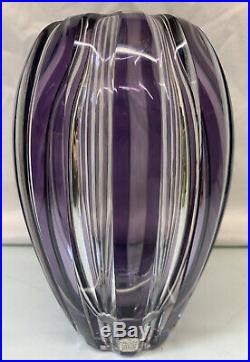 Vintage Kosta Boda 7 Elis Bergh Crystal Thick Heavy Vase