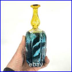 Vintage Kosta Boda Bertil Vallien Art Glass Bottle Vase 16cm ANTIKA Series
