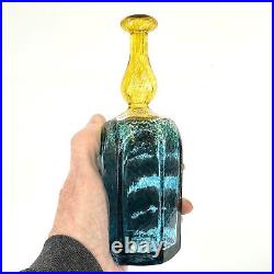 Vintage Kosta Boda Bertil Vallien Art Glass Bottle Vase 16cm ANTIKA Series
