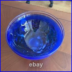 Vintage Kosta Boda Bertil Vallien BLUE Swedish Glass Bowl