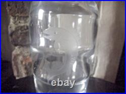 Vintage Kosta Boda Decanter Etched with a Leaping Fish c1936