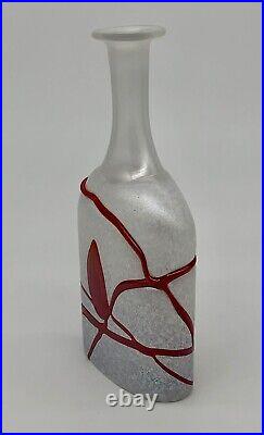 Vintage Kosta Boda Galaxy Red Bertil Vallien Glass Vase / Bottle 8