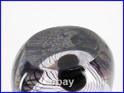 Vintage Kosta Boda Glass Art Vase Signed Vicke Lindstrand 1381, Swirl Design