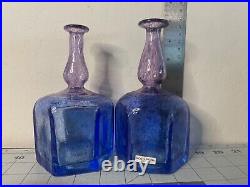 Vintage Kosta Boda Glass Art Vases/Bottles Artist Signed