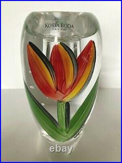 Vintage Kosta Boda Glass Tulip Candle Holder/Votive by Ulrica Hydman-Vallien