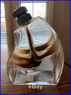Vintage Kosta Boda Kjell Engman Art Glass Macho Decanter Clear, 3 Bottle Set
