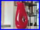 Vintage Kosta Boda Red Pierced Hole Art Glass Vase Attr to Vicke Lindstrand