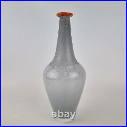 Vintage Kosta Boda Silver Lustre Glass Vase By Monica Backstrom 20.5cm