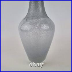 Vintage Kosta Boda Silver Lustre Glass Vase By Monica Backstrom 20.5cm