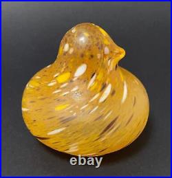 Vintage Kosta Boda Sweden Art Glass Speckled Bird Monica Backstrom Scandinavian