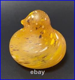 Vintage Kosta Boda Sweden Art Glass Speckled Bird Monica Backstrom Scandinavian