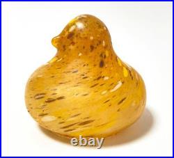 Vintage Kosta Boda Sweden Art Glass Speckled Bird Monica Backstrom Scandinavian