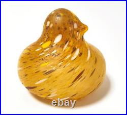 Vintage Kosta Boda Sweden Art Glass Speckled Bird Monica Backstrom Scandinavian