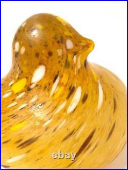 Vintage Kosta Boda Sweden Art Glass Speckled Bird Monica Backstrom Scandinavian