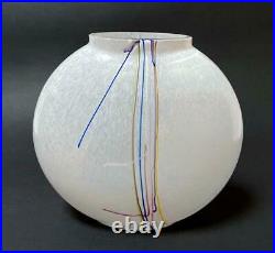 Vintage Kosta Boda Sweden Rainbow Art Glass Vase Bertil Vallien Signed Swedish