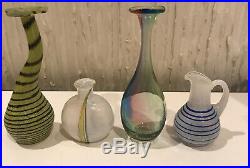 Vintage Kosta Boda Vallien Engman etc. Mini Tiny Art Glass Vases & Pitcher (4)