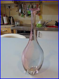 Vintage Kosta Boda Vase Signed Kjell Engman Numbered Fidjiart Glass Bottle Vase