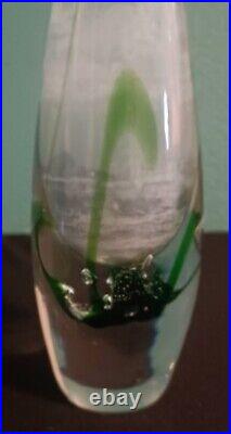 Vintage Kosta Boda Vicke Lindstrand Bud Vase 41782 Seaweed Signed Art Glass 7.5