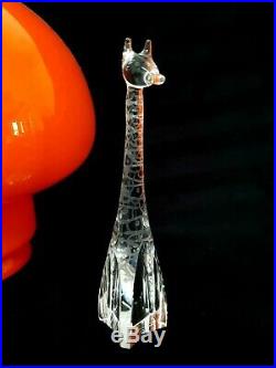 Vintage Kosta Vicke Lindstrand 7 Crystal Glass Giraffe Figurine