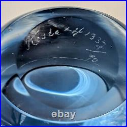 Vintage Kosta Vicke Lindstrand Slate Blue Sommerso Small Vase signed 5x2.5x1.5