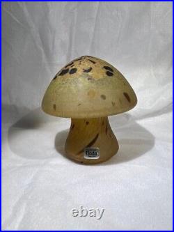 Vintage MUSHROOM ART GLASS with Boda label Monica Backstrom Kosta Boda