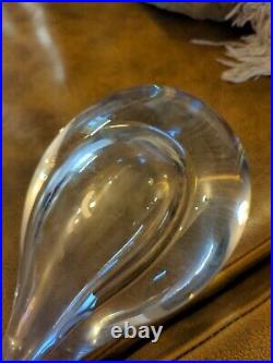 Vintage Mid-Century Kosta Boda 1978 Goran Warff 10.5 Raindrop Art Glass Vase