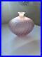 Vintage Pink Kosta Boda Glass Swirl Dots Vase By Bertil Vallien Original Sticker