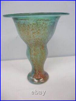 Vintage Signed Kosta Boda Kjell Engman Art Glass Can Can Trumpet Vase 49511