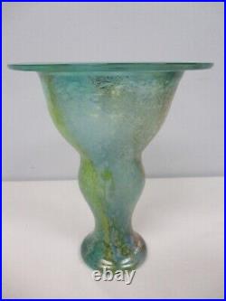 Vintage Signed Kosta Boda Kjell Engman Art Glass Can Can Trumpet Vase 49511
