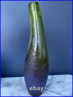 Vintage Signed Kosta Boda Moonlanding Monica Backstron Glass Vase 40035