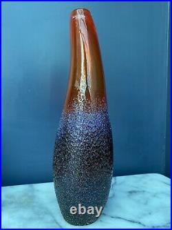 Vintage Signed Kosta Boda Moonlanding Monica Backstron Glass Vase 40036