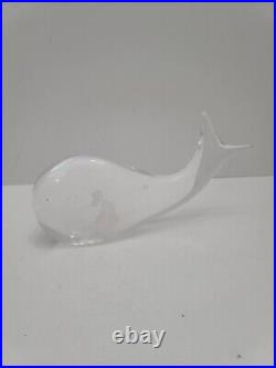 Vintage Signed Kosta Boda Nostrand Crystal Glass The Book of Jonah Paperweight