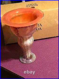 Vintage Signed Kosta Boda Sweden Kjell Engman 11 Studio Art Glass Can Can Vase