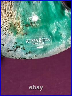 Vintage Signed Kosta Boda Sweden Kjell Engman 11 Studio Art Glass Can Can Vase