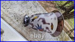 Vintage Ulrica Hydman Valian Glass Vase For Kosta Boda Black Magic Series